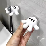 support mural ventouse mickey mouse blanc noir brosses dentaires rangement écolier penderies