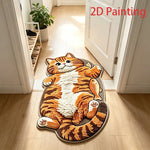 tapis orange blanc gris imprimé 3d tigre pois créatif salon chambre couloir polyester polaire