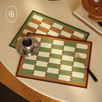 tapis table moderne rectangulaire vert marron camouflage antidérapant lavable réutilisable 30x40cm