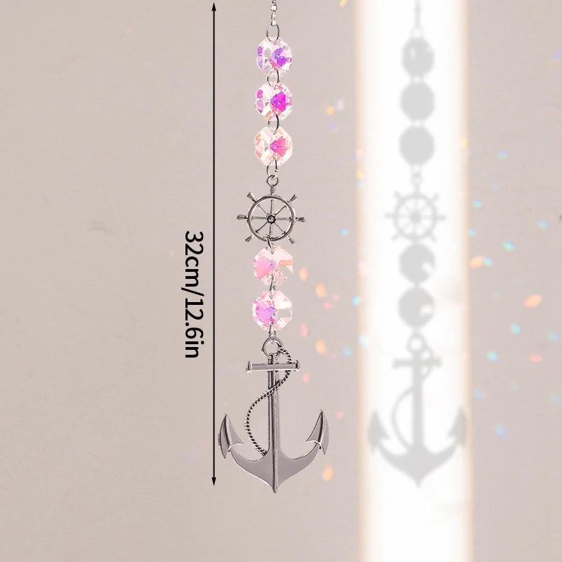décoration murale boho chic or blanc transparentes chaines rayons solaires
