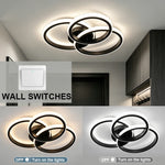 luminaire suspendu moderne blanc noir éclairage quotidien cuisine salle manger led acrylique fermeture métallique
