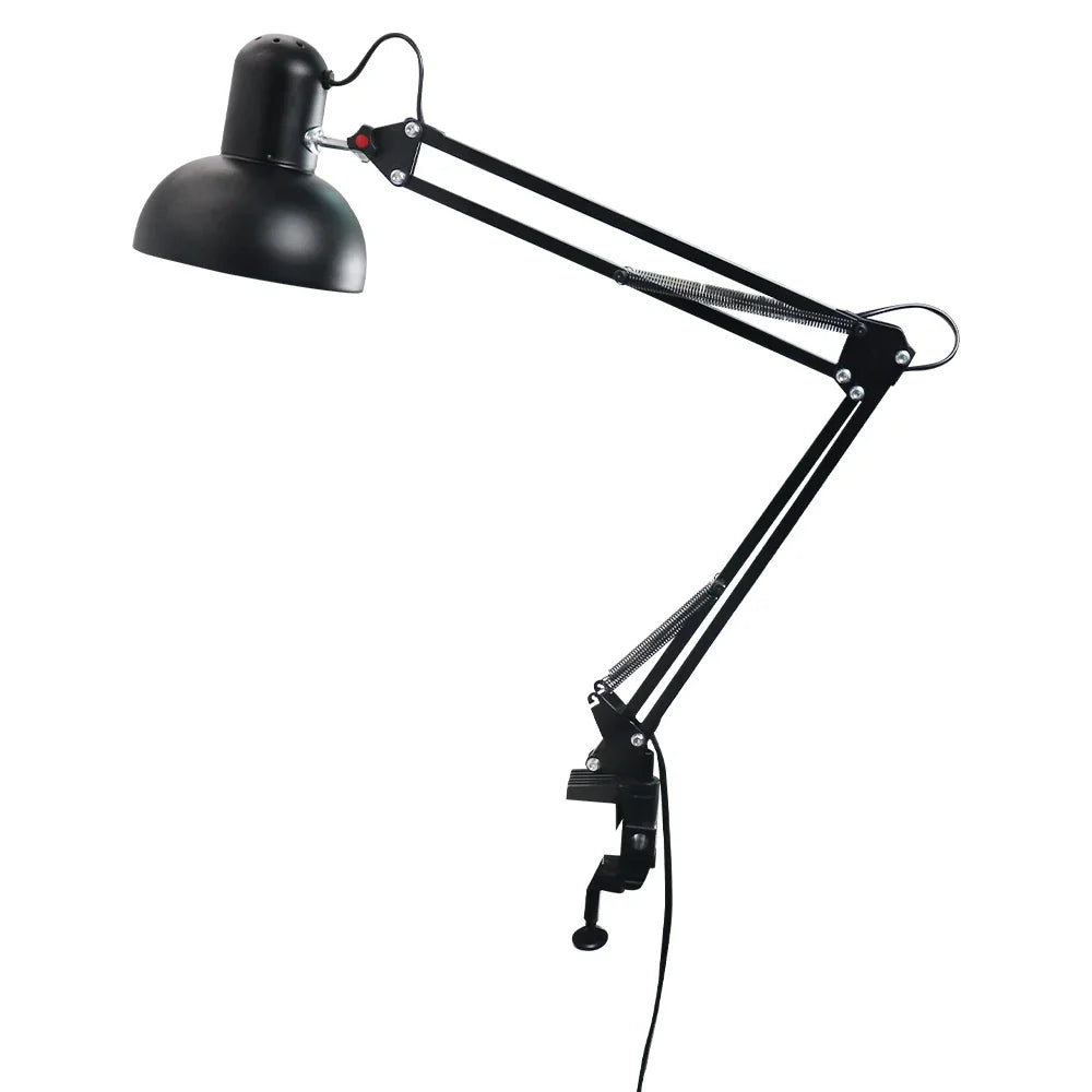 lampe moderne articulée clip noir ampoule E27 interrupteur led opacité fonctionnelle chambre étude