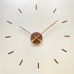 horloge murale bois minimaliste aiguilles quartz décoration salon grande taille