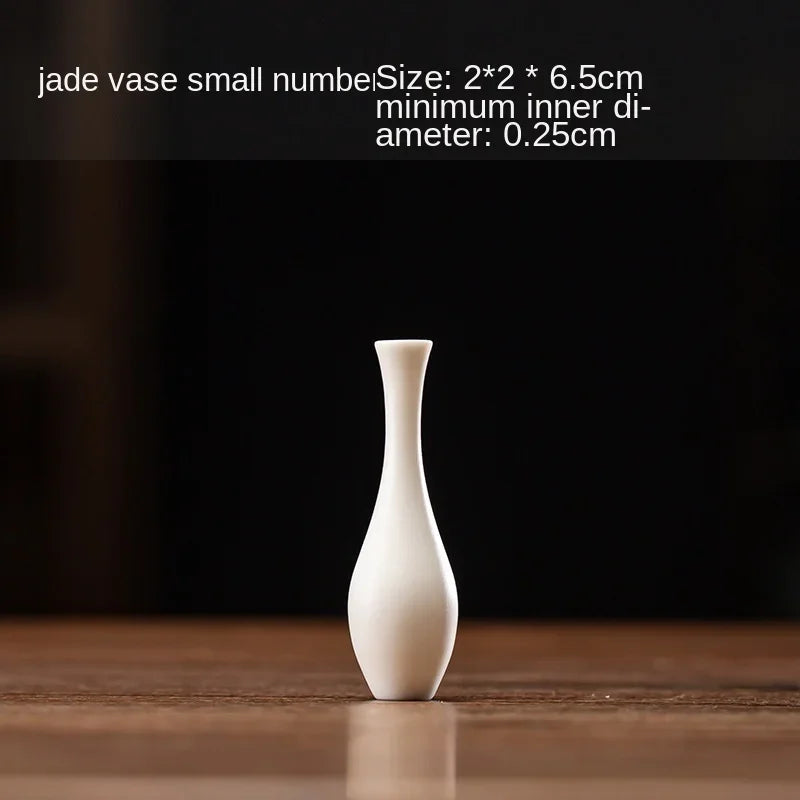 vase table céramique blanc minimaliste simple decoration maison arrangement fleurs thé cérémonie