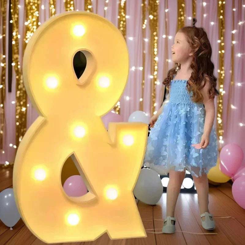 Lettre lumineuse géante LED 100 cm blanche