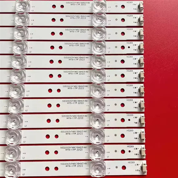 bande led blanc moderne 495mm kit 12 pièces éclairage télévision haute qualité