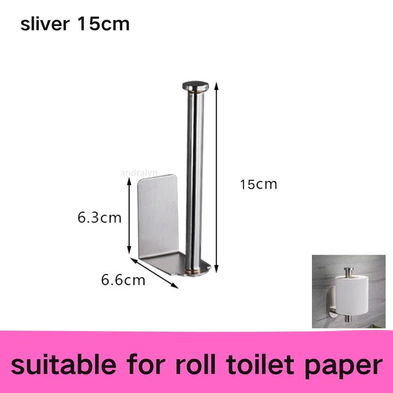 porte serviettes porte papier toilettique acier inoxydable réutilisable moderne clips crochets noir multifonctionnel sans