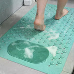 tapis bain antidérapant vert menthe bleu clair gris rose texture bobs abrasive moderne