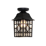 Lampe vintage bronze noir grille ajourée éclairage quotidien interrupteur bouton monté surface
