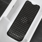 tapis bain antidérapant noir texturé surface ventouses 40x101cm moderne salle bain