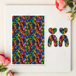 boucles d'oreilles modernes motifs géométriques floraux multicolores anneaux puce emballage fashion jewelry