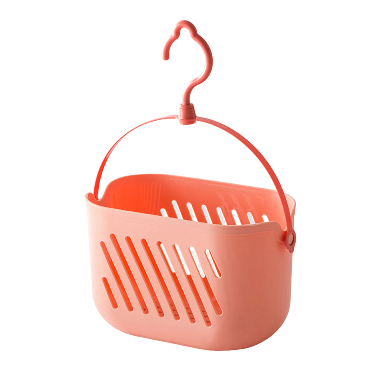 panier suspendu blanc perforations horizontales moderne crochet rangement salle bain cuisine chambre