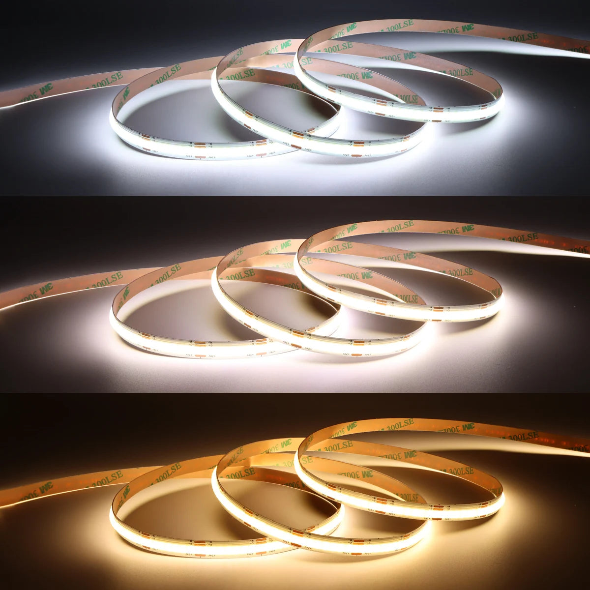 ruban led flexible blanc moderne adhésif 608 led 24v 2700k 6500k