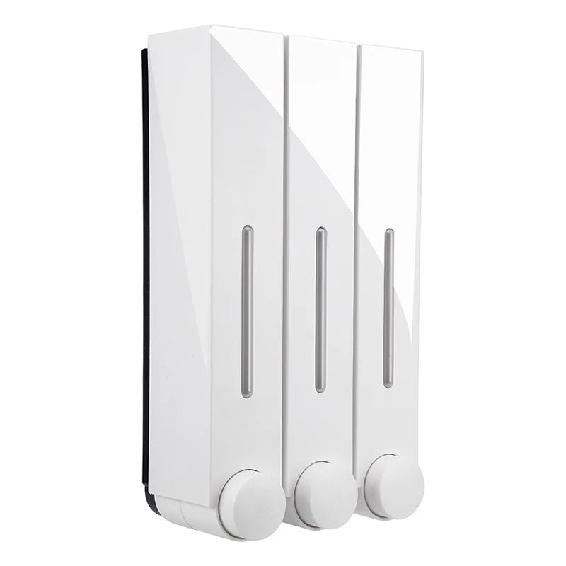 distributeur savon main noir moderne adhésif bouchons remplissage liquide salle bain chambre cuisine
