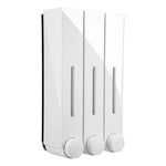 distributeur savon main noir moderne adhésif bouchons remplissage liquide salle bain chambre cuisine