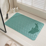 tapis bain antidérapant pvc motifs coquillages animaux gris moderne salle bain