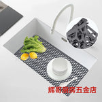 tapis cuisine silicone gris moderne perforé protection évier 72x39.5cmversiblelavabo