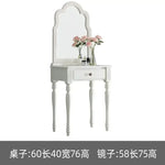 maquillage classique miroir intégré tabouret cuir bois chêne marronclair multifonctionnel chambre
