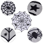 chemin table halloween noir toile araignee araignees etoiles gothique decoration table fête halloween