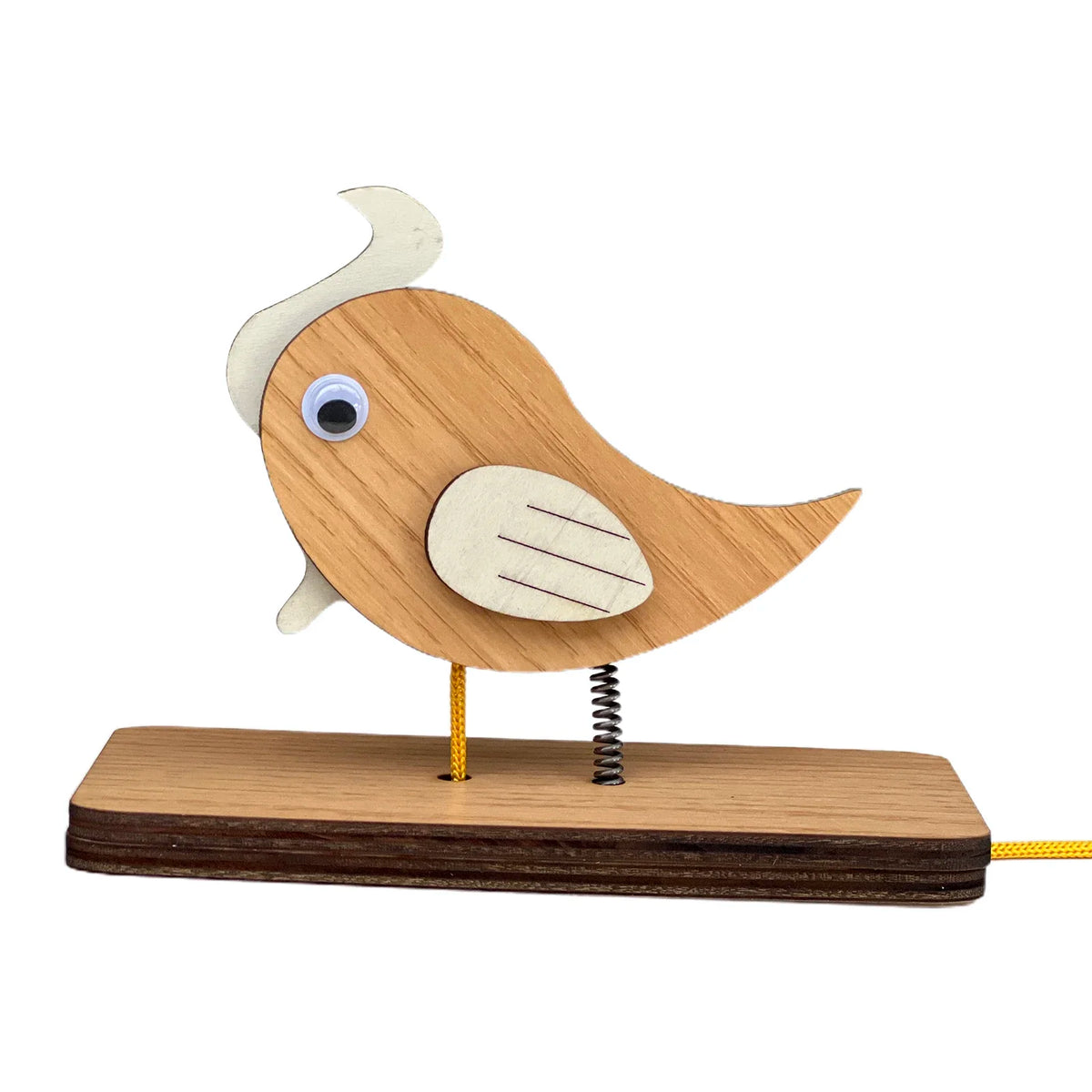 oiseau mobile oiseau bois bois corde jaune clips moderne porte rappel entrée intérieur bleu