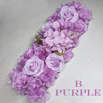 panneaux fleurs artificielles violettes décoratives intérieur mariage anniversaire hydrangeas roses texture naturelle