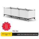 bac légumes blanc gris moderne roulettes drainage opacité motif brique