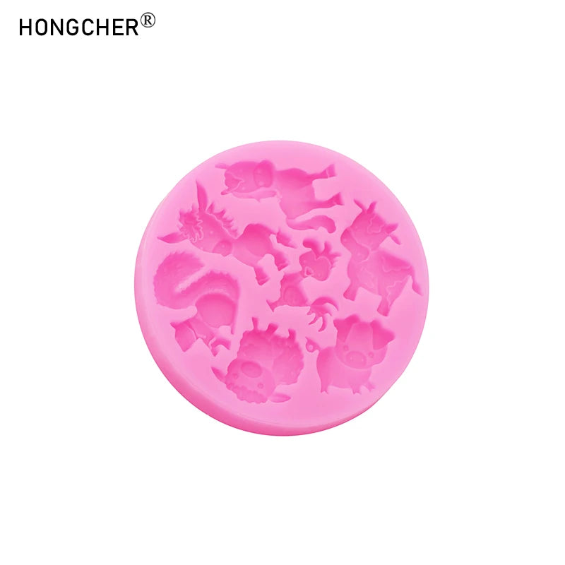 moule gâteau silicone animaux rose décoration cake chocolat cookies modernes enfants