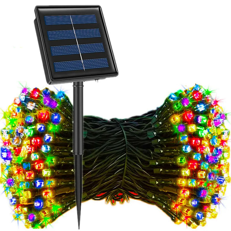 guirlande lumineuse solaire extérieure modes bleu multicolore moderne jardin mariage