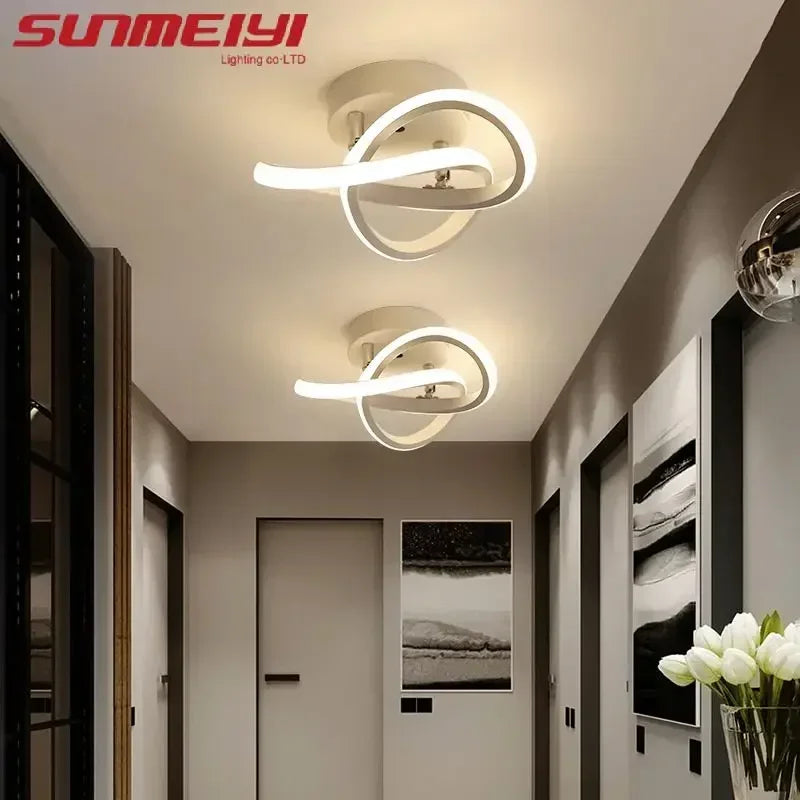 plafonnier led moderne minimaliste acrylique blanc noir toucher interrupteur chambre salon cuisine