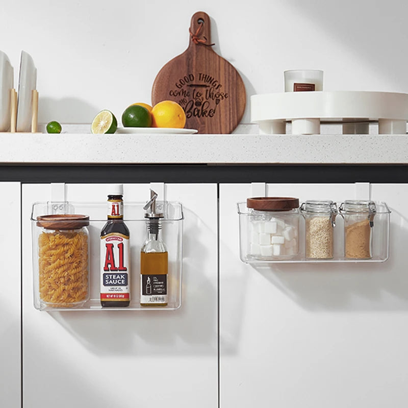 boîtes rangement transparentes cuisine adhésives respectueuses environnement modernes multifonctions rangement épiceries cosmétiques