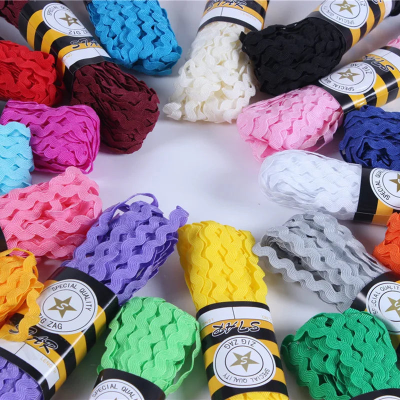 ruban polyester multicolore rayures ondulées décoration fête bricolage artisanat couture ruban décoratif moderne