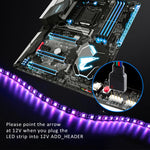ruban led rgb adhésif 12v ip65 waterproof vert bleu rouge violet techno