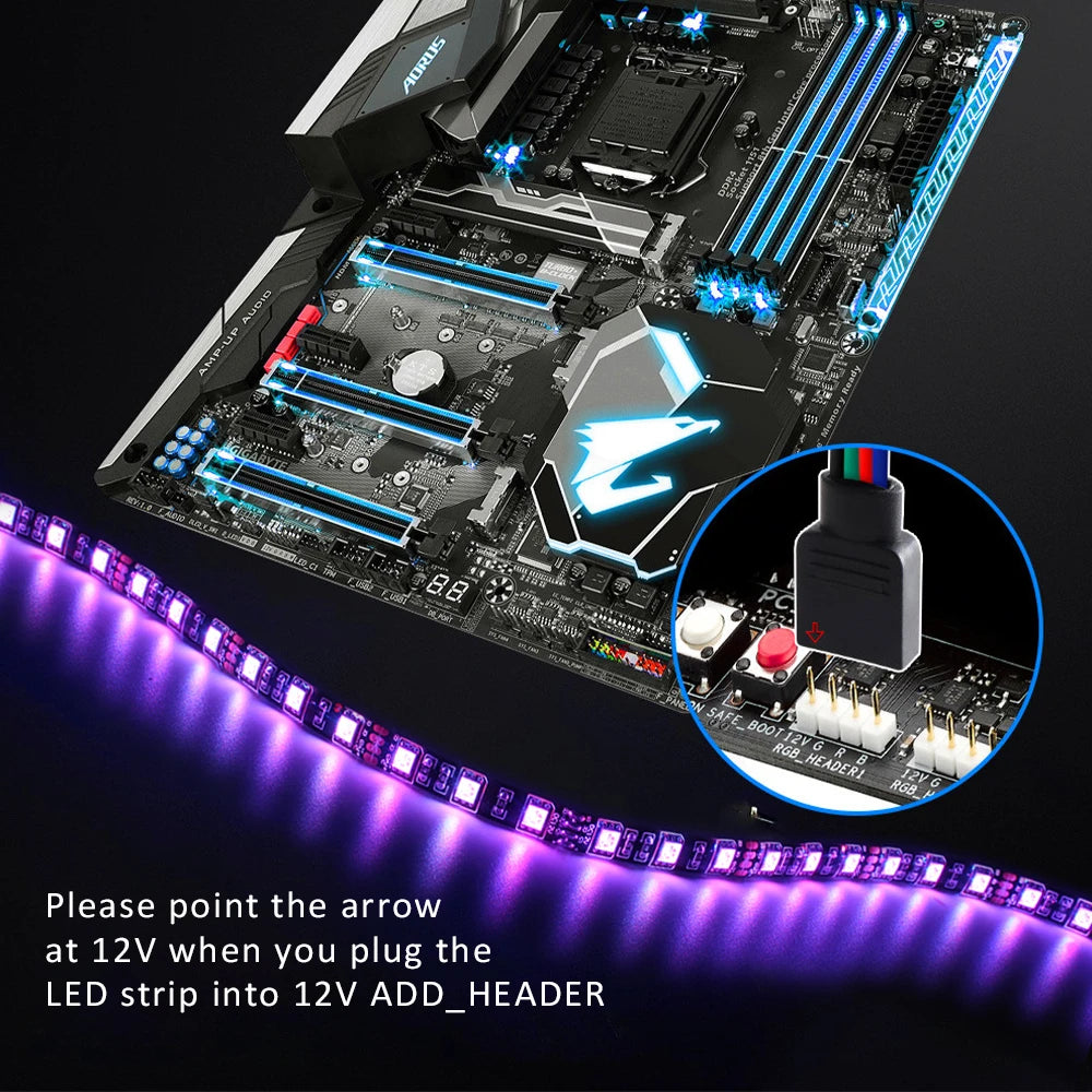 ruban led rgb adhésif 12v ip65 waterproof vert bleu rouge violet techno