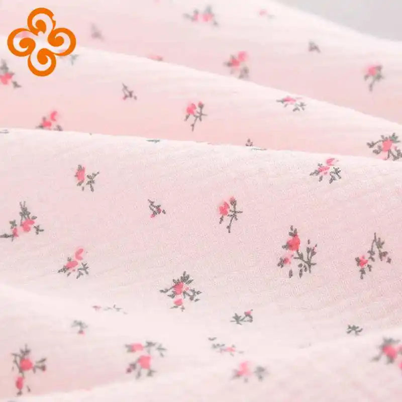 tissu coton fleurs roses légères bricolage serviettes enfants doux classique opaques