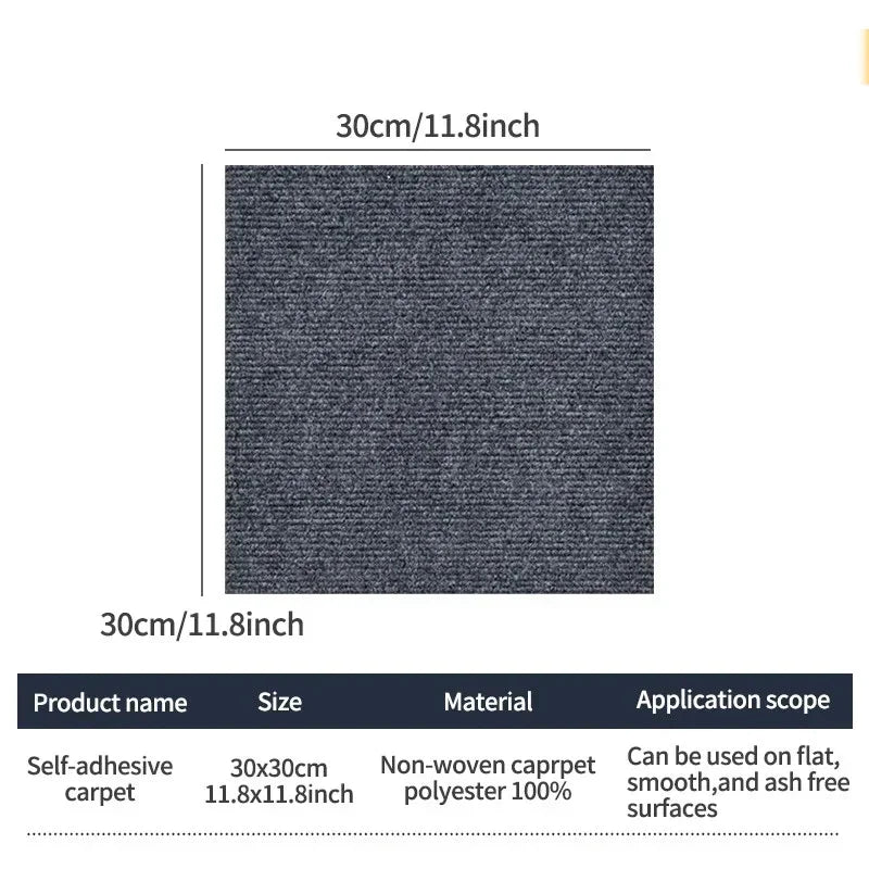 tapis auto adhésifs polyester modernes bleu marine gris beige marron noir tissage texture opacité