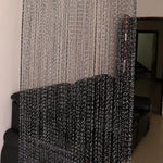 rideau blanc semi transparent moderne chainettes polyester 100x200cm chambre salon