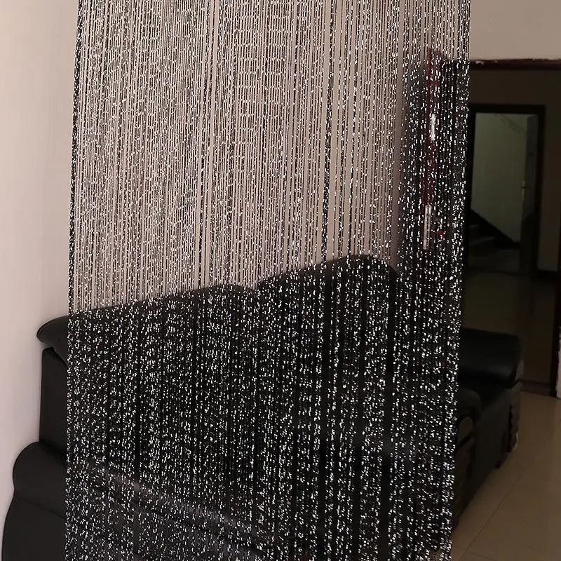 rideau blanc semi transparent moderne chainettes polyester 100x200cm chambre salon
