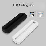 rails lumière led moderne noirs 1m 05m connecteurs droit boîte