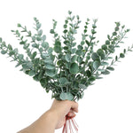 branche artificielle eucalyptus feuilles rondes vertes dorées décoration mariage centre table intérieur extérieur