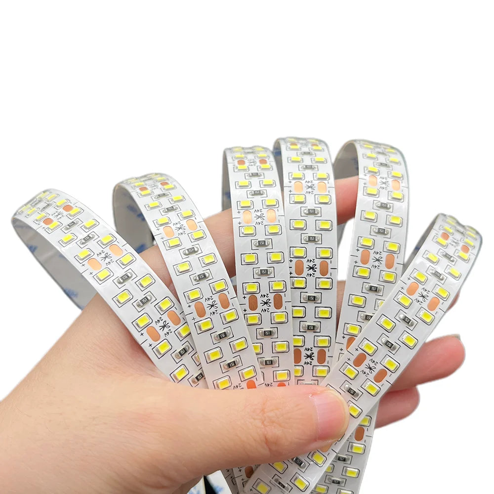 ruban led blanc moderne 24v 10000k 240leds/m adhésif carrés jaunes