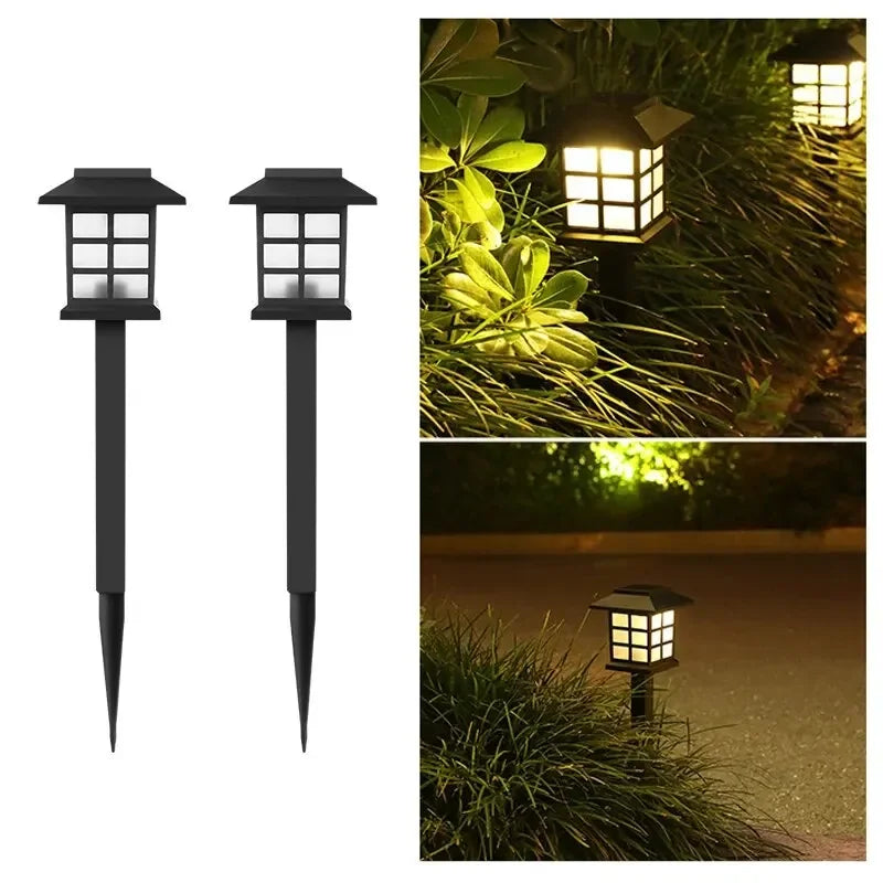 lampes solaires extérieures noires carreaux blancs moderne ip65 led jardin camping