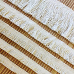 ruban franges coton blanc beige 5mètres franges opaques textile éco décoration
