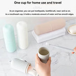 tasse dents réutilisable gris rose vert blanc rayures horizontales moderne minimaliste poignée amovible étui