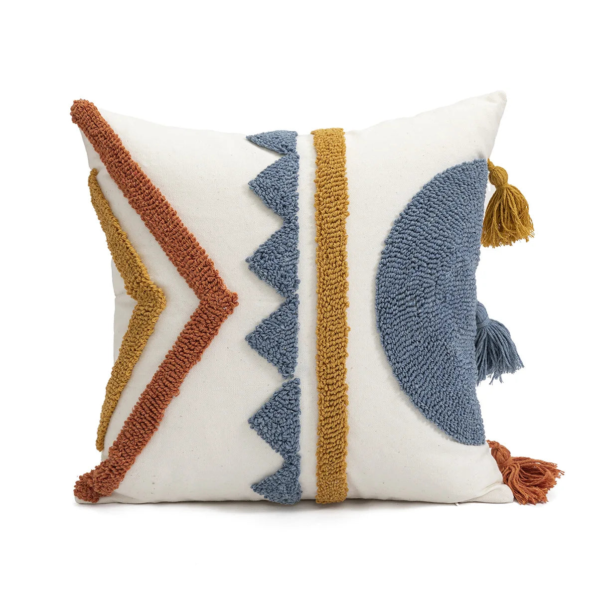 housse coussin bohème géométrique franges polyester 45x45cm 30x50cm décoration salon chambre voiture