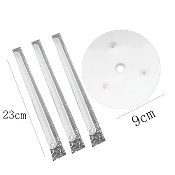 support gâteau blanc moderne disques tiges adhésif portable cuisine