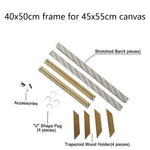 cadre mural bois moderne marbre doré clips adhésifs multiple tailles