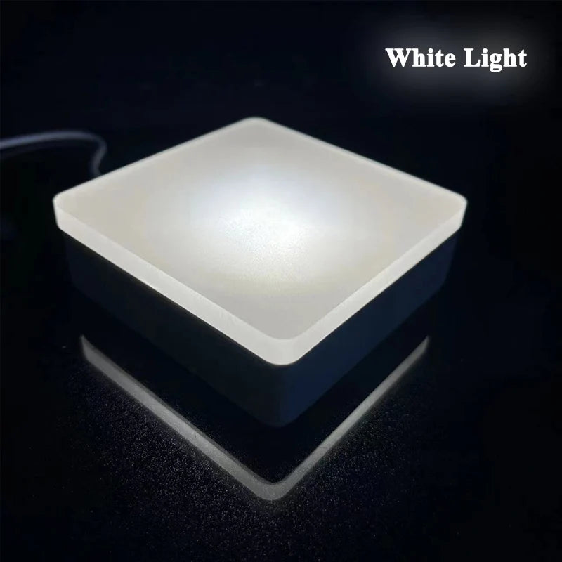 base lampe led bois naturel acrylique translucide câble usb warm white moderne minimaliste