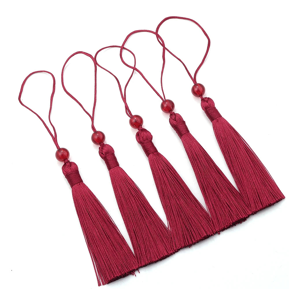 pompons multicolores texturés franges 12cm 5cm longueur traditionnels décoratifs 10pcs