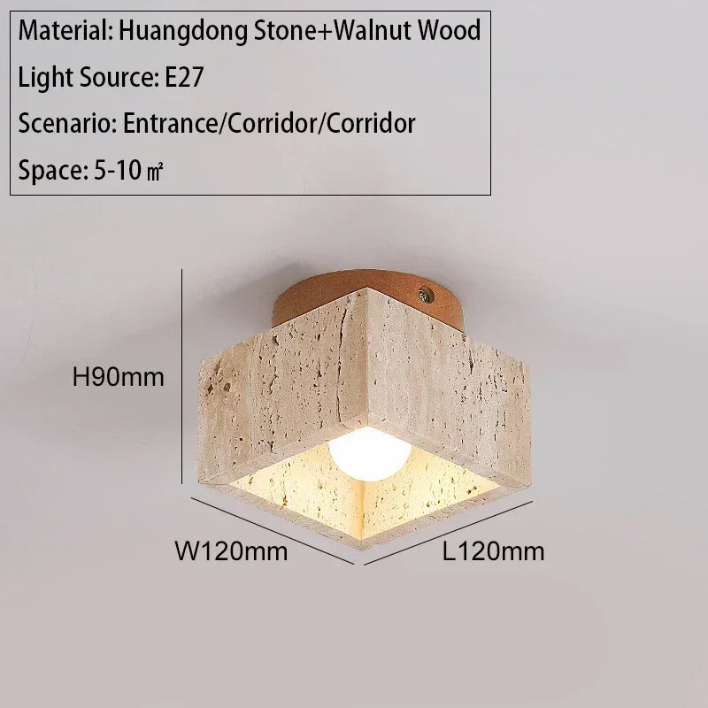lampe moderne bois brun texture naturelle marbrée opaque fixations vis inclusées 20cm 25cm 30cm