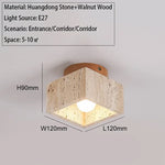 lampe moderne bois brun texture naturelle marbrée opaque fixations vis inclusées 20cm 25cm 30cm